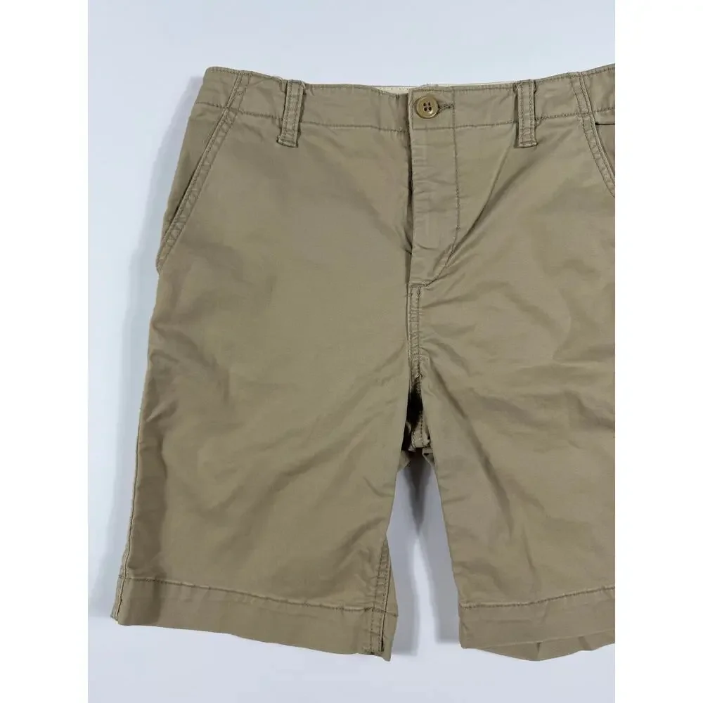 Gap Kids Stretch Chino Khaki Shorts Tan Adjustable Waist Boys Size 16